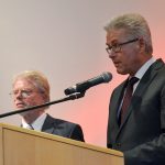 Bürgermeister Volker Owerien hielt eine ausführliche Rede über die Zukuftspläne der Gemeinde (Foto: René Kleinschmidt)