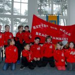 Die Timmendorfer Kleinstschüler demonstrierten für den Erhalt der Eishalle (Foto: Susanne Dittmann)